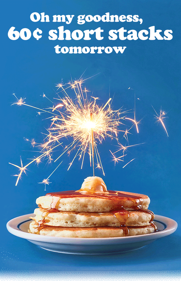 60¢ Pancakes Tomorrow for IHOP’s 60th Anniversary
