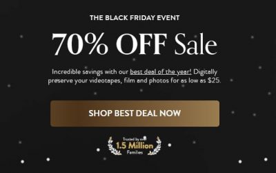 Digitize Old Photos, Videocassettes, Home Movies 70% Black Friday Sale